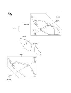 KLX300R Боковые обтекатели