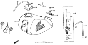 XL250R Топливный бак