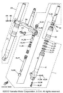 BW200ET Передняя вилка