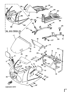 RD350LC Обтекатель 1
