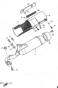YQ50R Выхлопная система