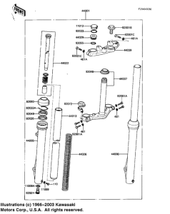 KDX80 Вилка передней оси
