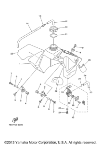 YZ80N1 (Competition) Топливный бак