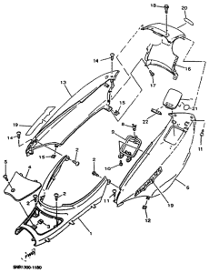 YP125E Боковая крышка