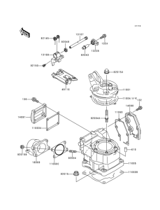 KX125 Цилиндр и головка цилиндров