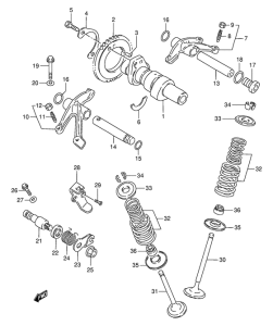 LS650 Распредвал  /  клапан