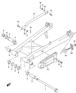 GZ250 Маятник задний