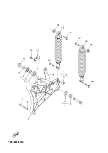 YP250R Rear arm & suspension