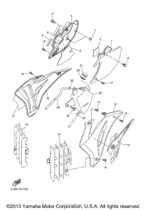 WR250FW Боковые обтекатели