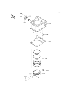 KLX250 シリンダ / ピストン