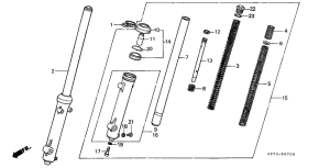  Вилка передней оси
