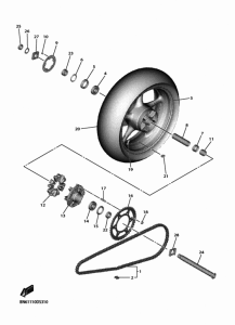 YZF600 Переднее колесо