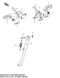 KDX175 Footrests / stand