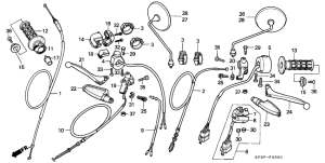 XL185 Handle lever / switch /  cable