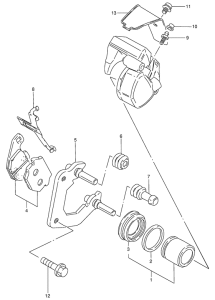 GN125 Передний суппорт