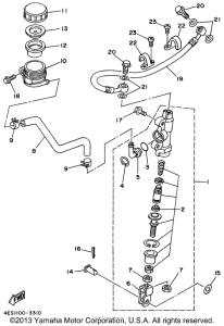 YZ80H1 Задний торм цилиндр