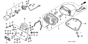 VT1100C2 Taillight unit ass`y