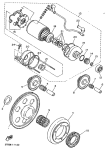 XT600EH (33KW) Муфта стартера