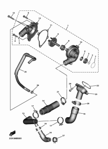 YZF600 Водяной насос