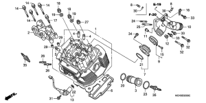 VTX1800C Передняя головка цилиндров