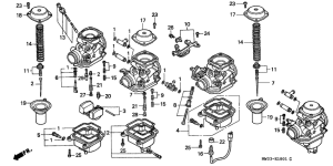 CB250 Carburetor assy