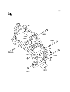 ZR400 Рама ,крепежные детали