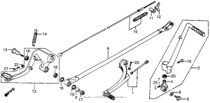 CR250R Gearshift pedal + brake pedal + kick starter arm 8...