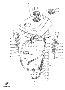 TZR125R Топливный бак