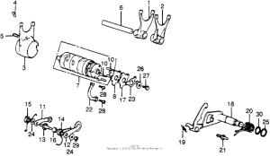XL350 Gearshift + spindle spindle