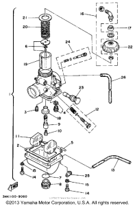YZ80W (Motocross) Карбюратор