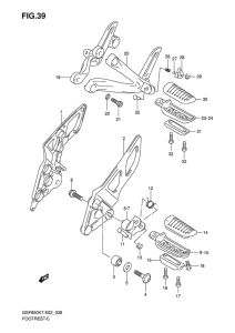 GSF650 Подножки