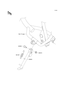 BJ250 Подножка