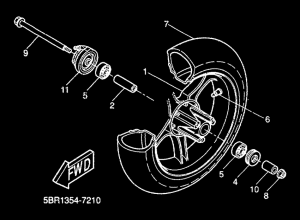 YQ50 Переднее колесо