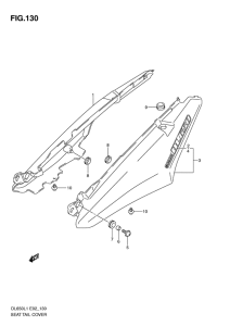DL650 Обтекатель сидения