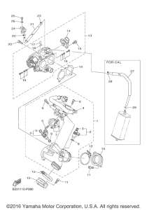 XVS950XR Впускная система 1
