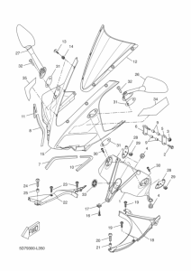 YZF-R125 Обтекатель 2