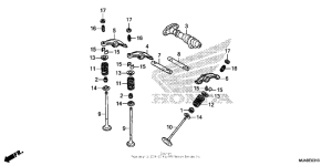 VT750C2B Camshaft valve (rr.)