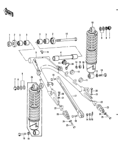 KZ1000 Swing arm / shock absorbers