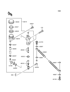 ZR400 Задний торм цилиндр