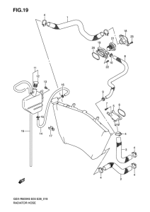 GSX-R600 Радиатор hose
