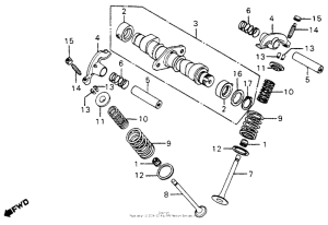 CM200 Распределительный вал и клапана