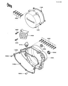 KX500 Крышки двигателя