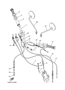 YB50 Рулевой рычаг и кабель