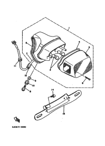 XV535 XV535G Taillight unit ass`y