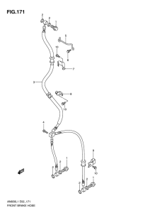 AN650 (ABS) Передние тормозные трубки