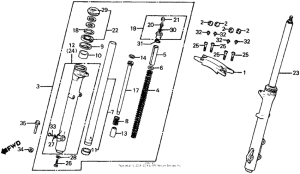 FT500 Передняя вилка