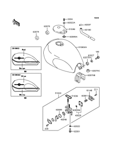 BJ250 Топливный бак