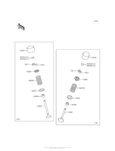 ZX1400 Клапана