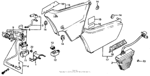VF700C Side cover + rectifier 84