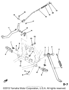 DT125E Stand footrest brake pedal